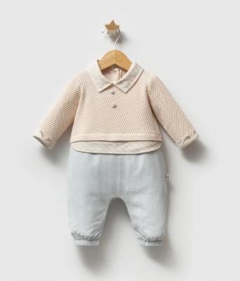 TO5582-S Textured Romper (0-9 months)