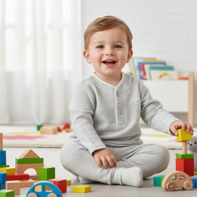 TO5602   Spanish grey Embossed Teddy Outfit  (6-36 months)