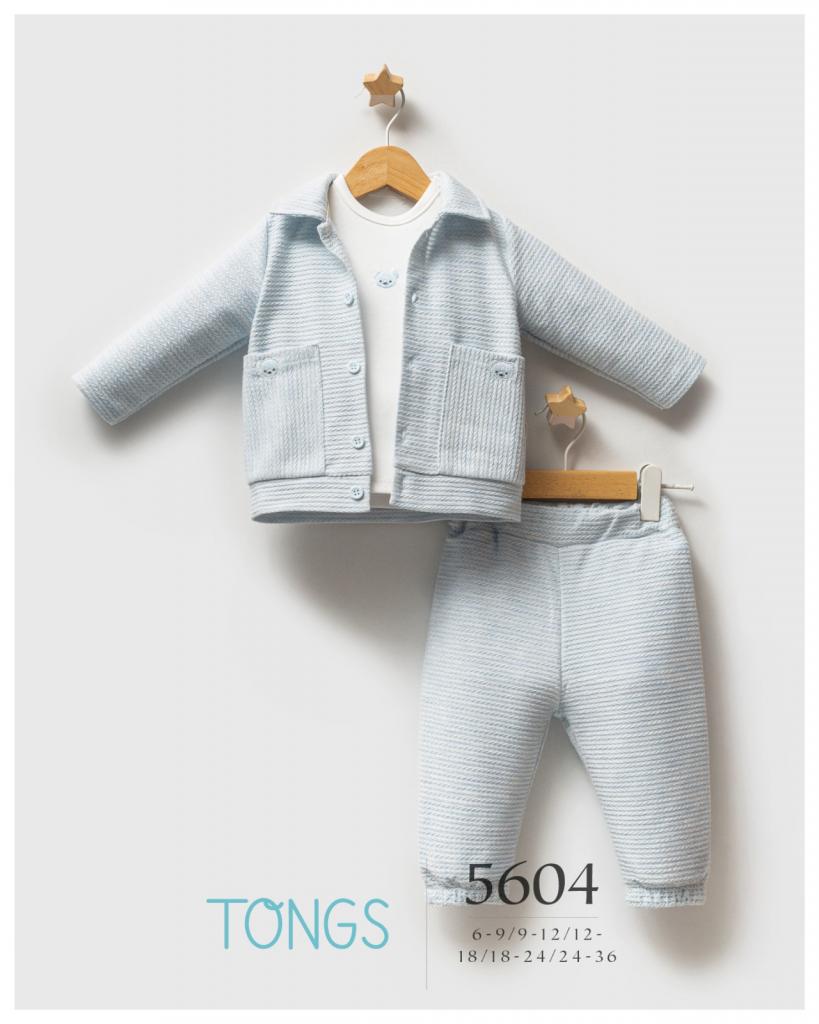 Tongs Baby  * TO5604S   Spanish Sky Embossed Teddy Outfit (6-36 months)
