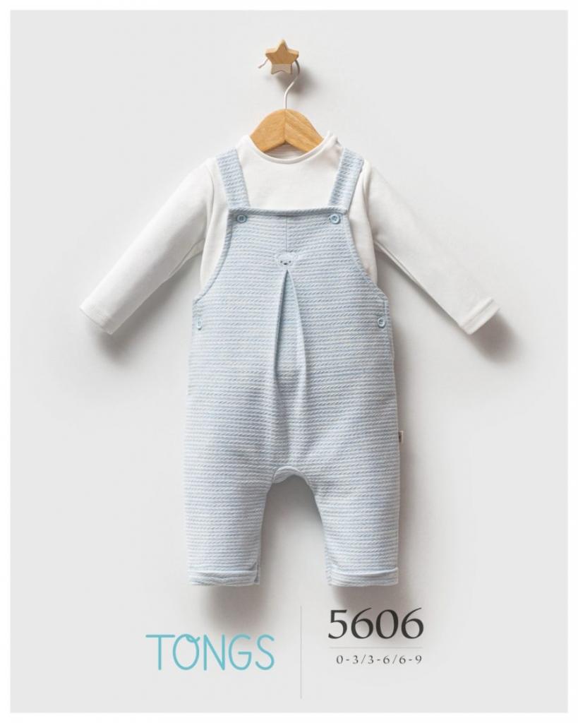 Tongs Baby  * TO5606 Spanish "Teddy" Dungaree Set (0-9 months)