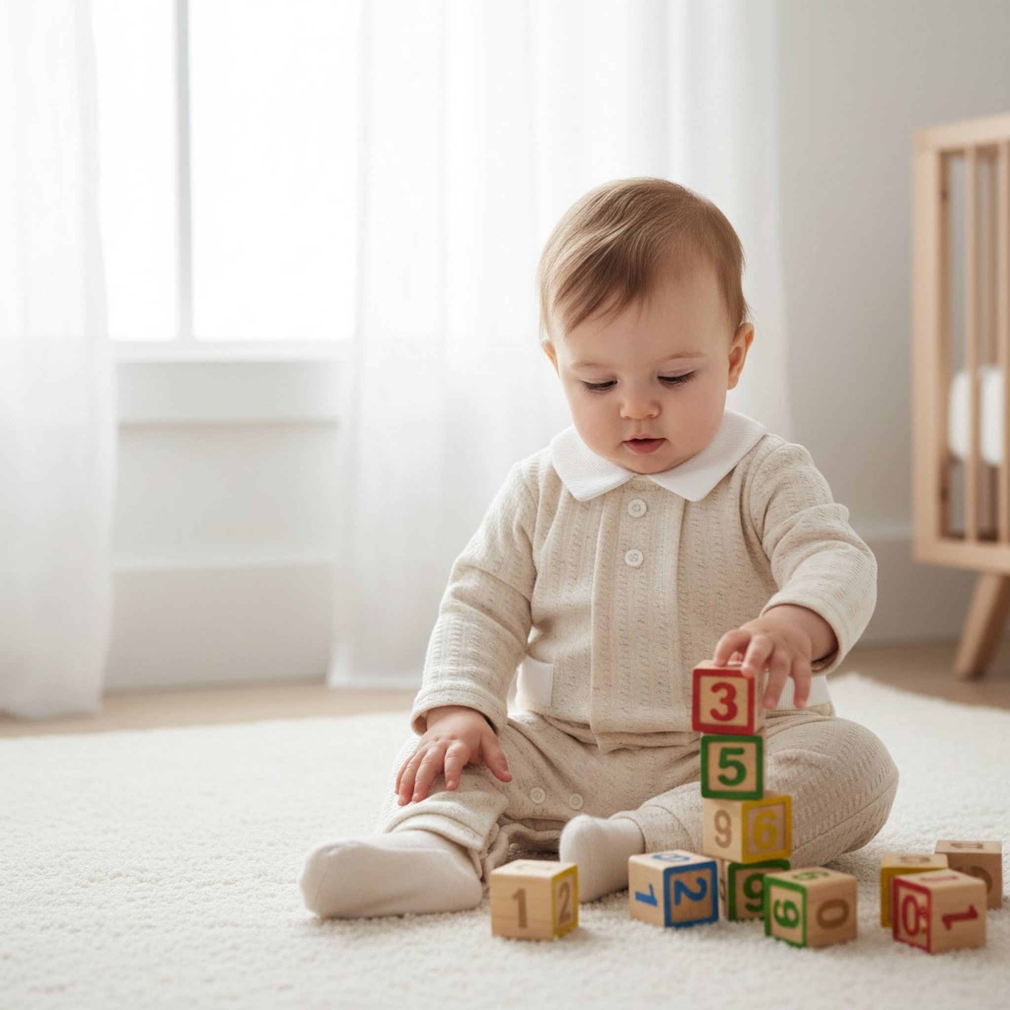 Tongs Baby  * TO5610-E Spanish Textured Romper (0-9 months)