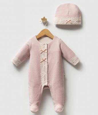 TO5663DP  Spanish Brushed Cozy All In One Set   (0-6 months)