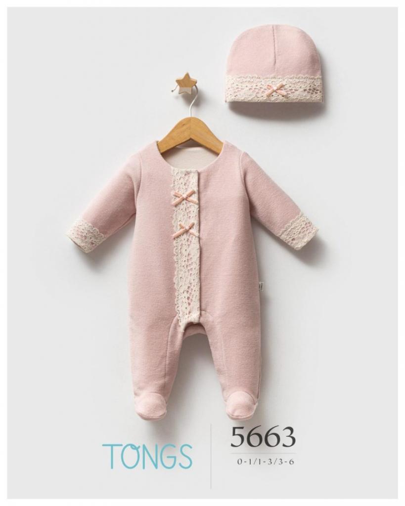 Tongs Baby   TO5663 Spanish Lace All In One Set  (0-6 months)