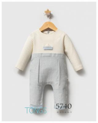 Tongs Baby 5740 8692023117050 TO5740-S Waffle Romper   (0-9 months)