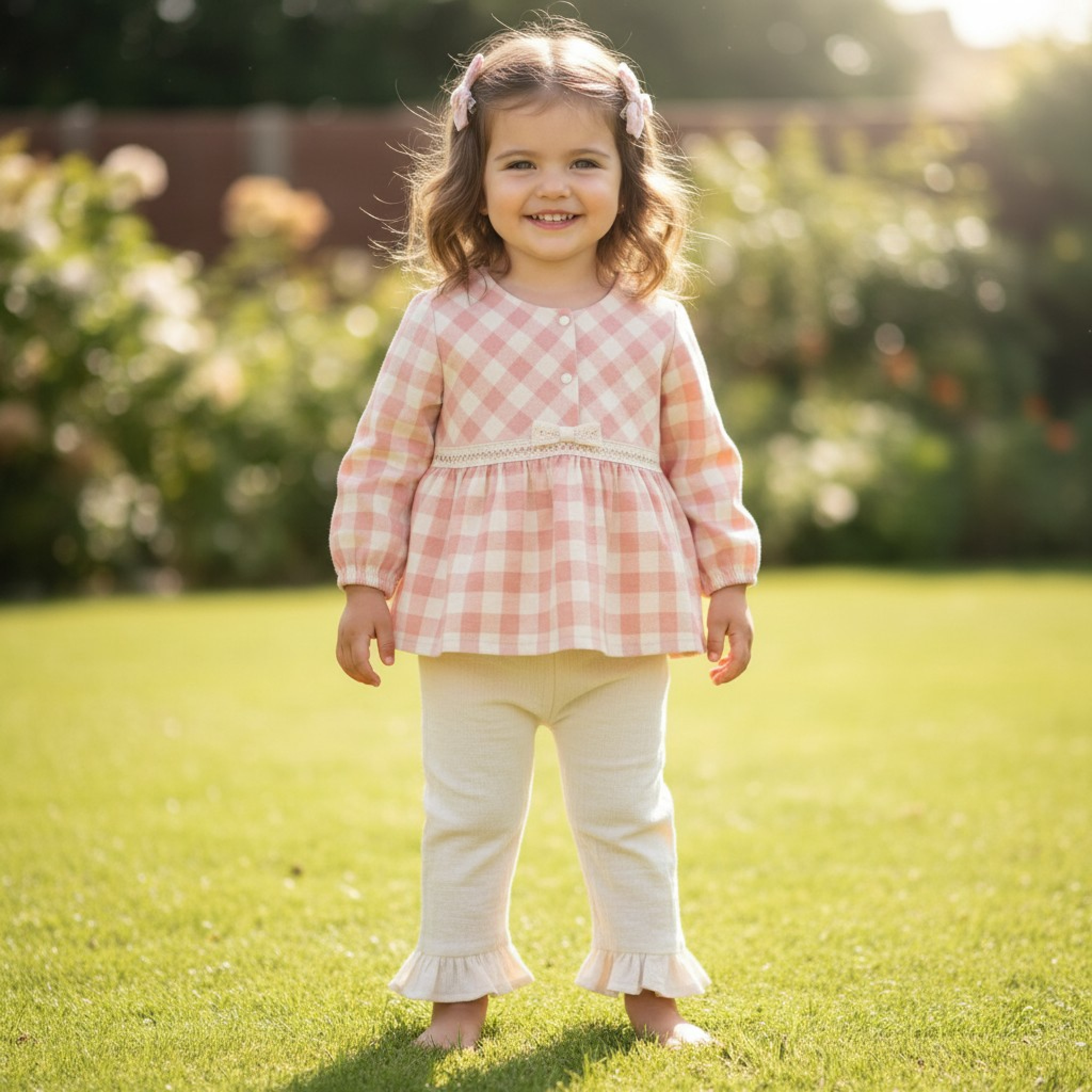 Tongs Baby  * TO5770P Checked Outfit (6-36 months)