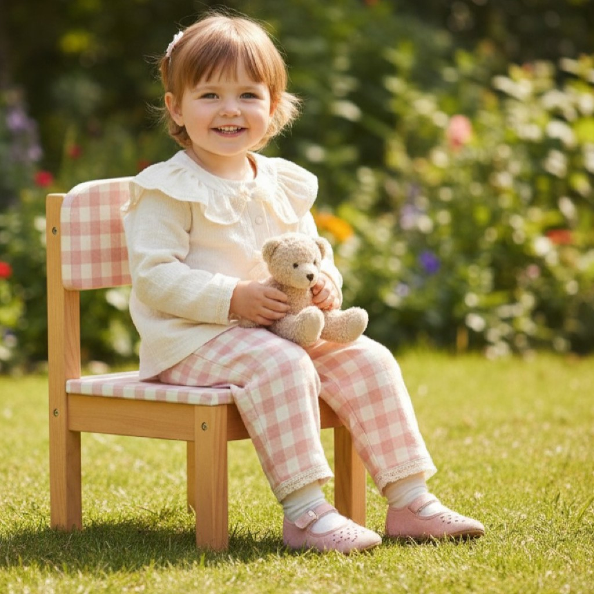 Tongs Baby 5771 * TO5771P Checked Cotton Blouse Outfit(6-36 months)