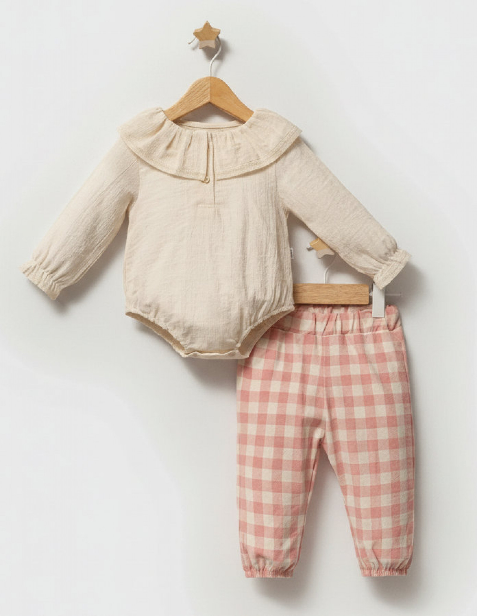 Tongs Baby  * TO5772 Checked Bodysuit Outfit (6-36 months)