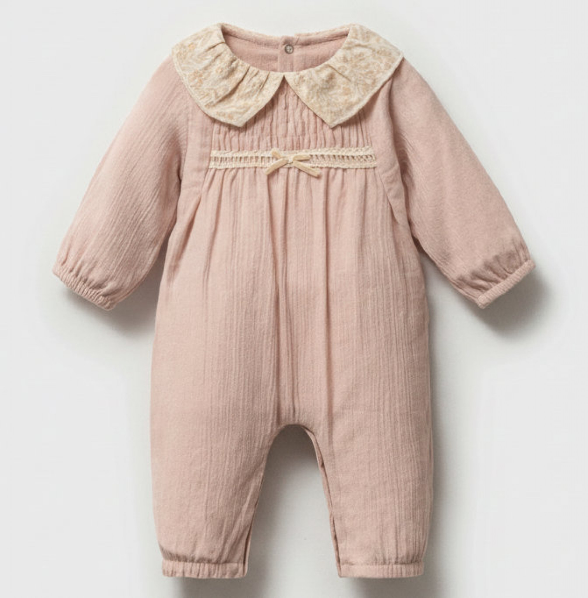 Tongs Baby 5780 8692023118361 TO5780P Floral Shirred Romper  (0-9 months)