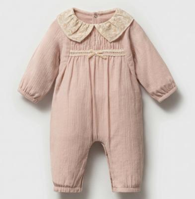 Tongs Baby 5780 8692023118361 TO5780-P Floral Shirred Romper (0-9 months)