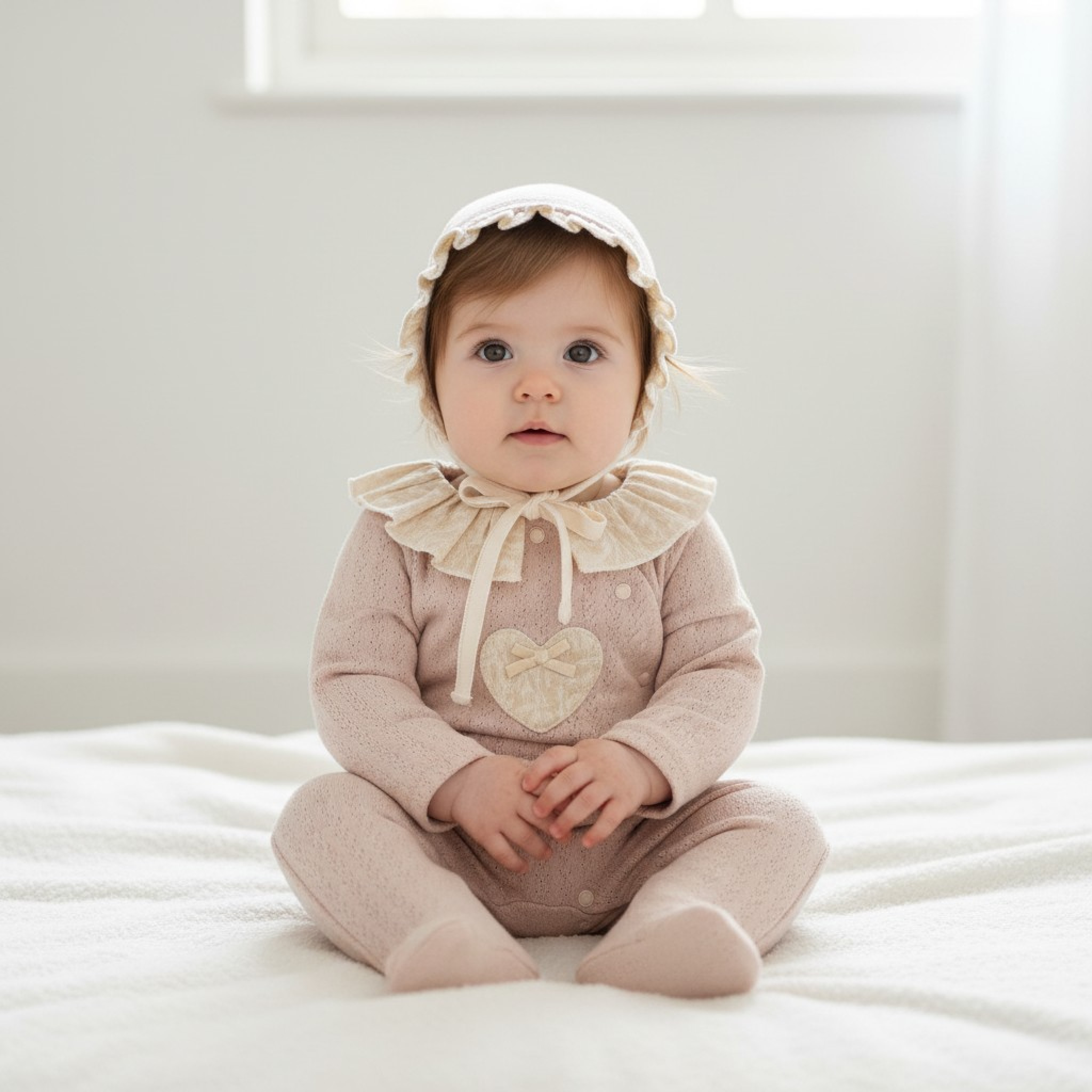 Tongs Baby 5781 8692023119146 TO5781P Floral and pointelle All In one set (0-6 months)