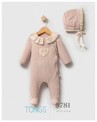 Tongs Baby 5781 8692023119146 TO5781 Floral and pointelle All In one set (0-6 months)