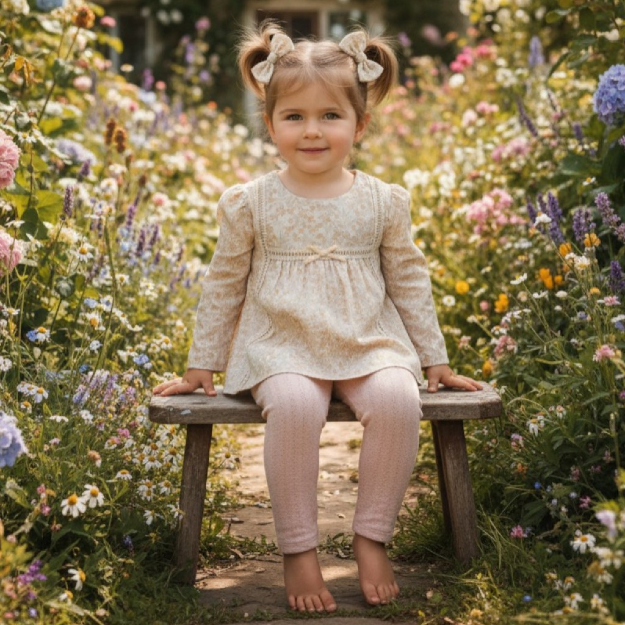 Tongs Baby 5782 8692023118323 TO5783P Cotton Floral Two Piece Set (6-36 months)