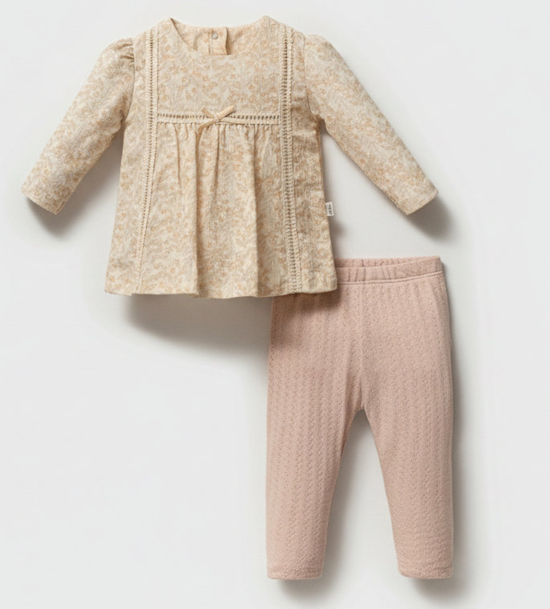 Tongs Baby 5782 8692023118323 TO5783 Cotton Floral Two Piece Set (6-36 months)