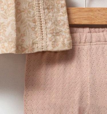 Tongs Baby 5782 8692023118323 TO5783 Cotton Floral Two Piece Set (6-36 months)