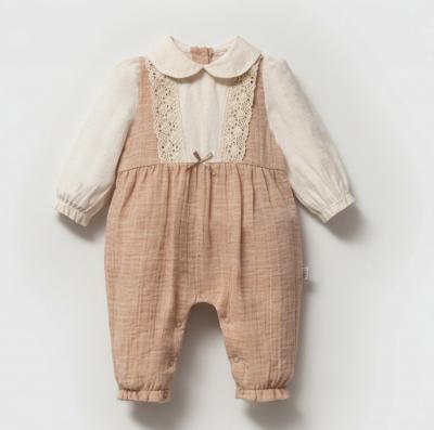 Tongs Baby 5801 8692023117869 TO5801P Lace and hemp Romper  (0-9 months)