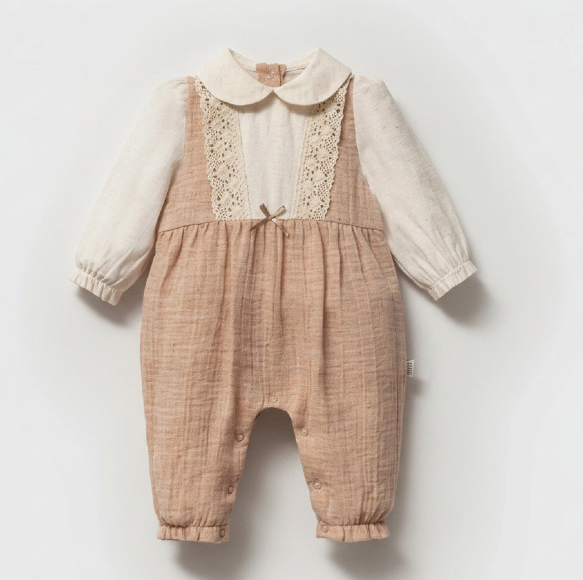 Tongs Baby 5801 8692023117869 TO5801 Lace and hemp Romper  (0-9 months)