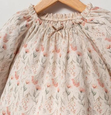 Tongs Baby 5803 8692023117821 TO5803 Floral Hemp Two Piece Set (6-36 months)