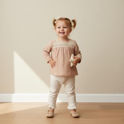 TO5805P Lace and hemp Two Piece Set (6-36 months)