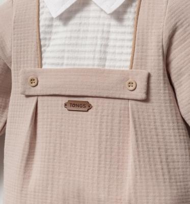 Tongs Baby 5754 8692023117456 TO5754B Beige Bar  Romper(0-9 months)