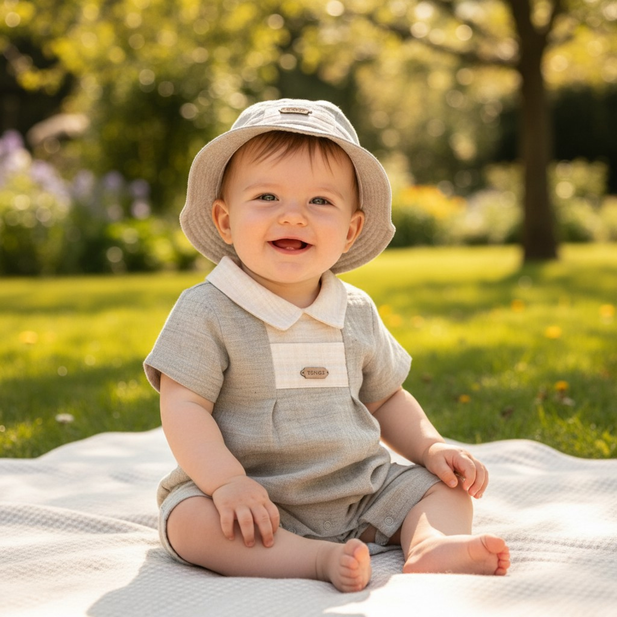 Tongs Baby 5870 8692023118637 TO5870SG Hemp Sage  Romper(0-9 months)