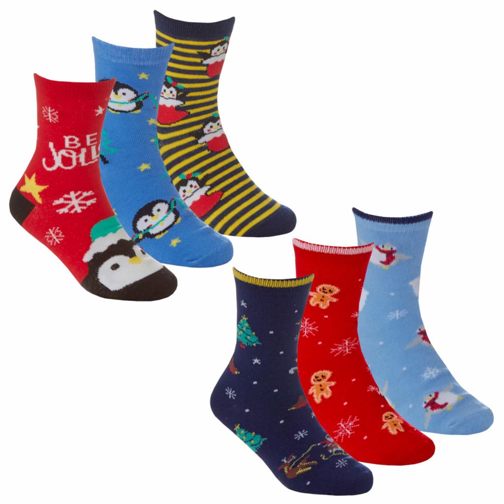 Tick Tock TT42B803 All sizes = 5056188242683 TT42B803 Triple Pack Christmas Socks (6-3)