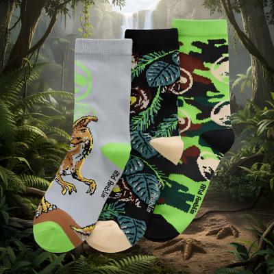 TT42B838  Triple Pack  Jurassic park Socks  (6-3)