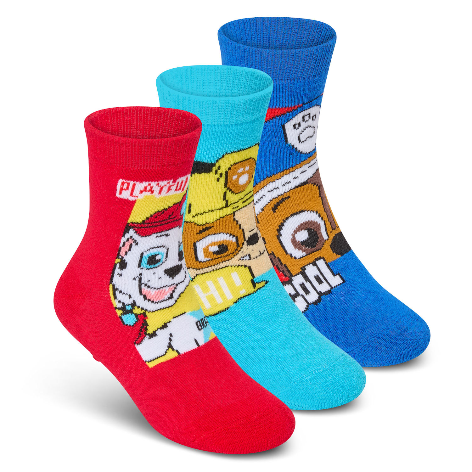 Tick Tock 42b850 * TT42B850 Paw Patrol Triple pack gripper sock (3-8.5)