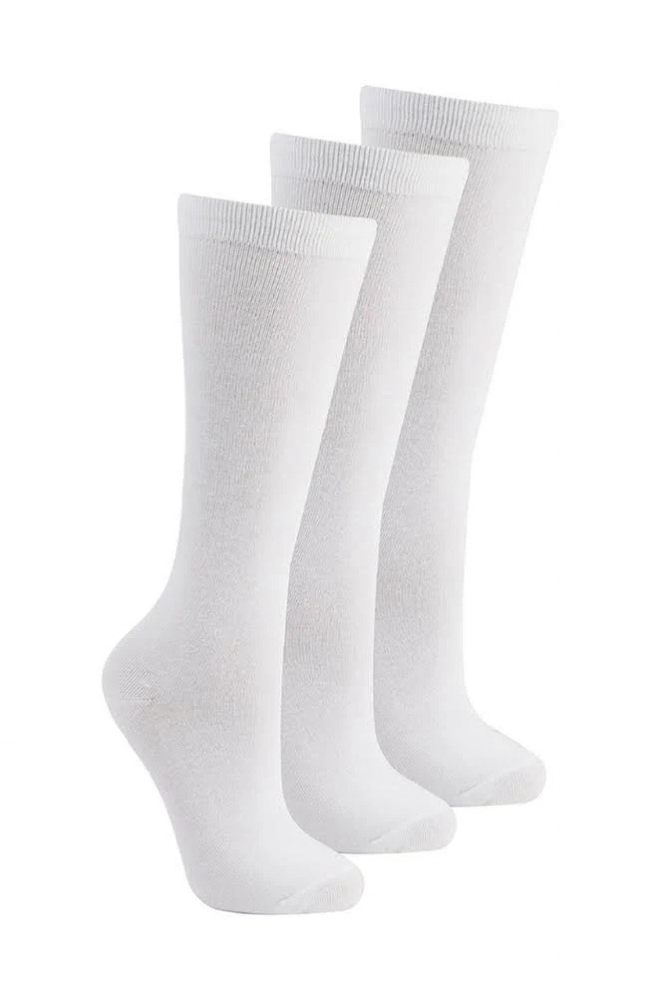Tick Tock 43B187/WHITE 5060015595361 TT43B420W Triple pack of knee high socks (12.5-3.5)
