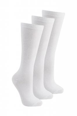 TT43B420W  Triple pack of knee high socks  (12.5-3.5)