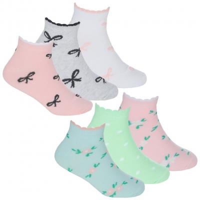 TT43B872  Disty bows trainer liner socks  (6-3.5)