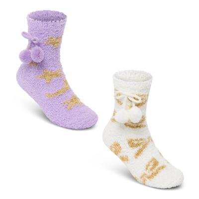 TT43B896  Pom Pom Cosy socks 2 designs   (6-3.5)