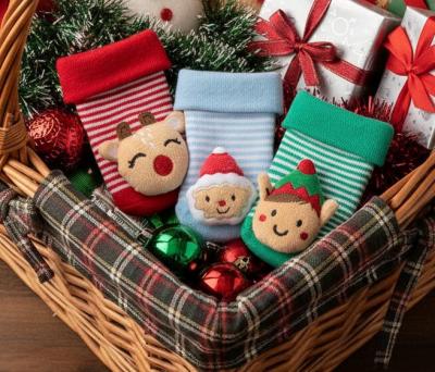 TT44B1032  Novelty Terry Christmas Sock  (0-12 months)