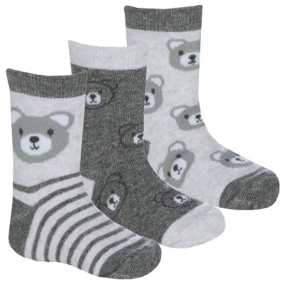 Tick Tock 44B1043  TT44B1043 Triple Pack Highland Cow/Bear Socks (0-5.5)