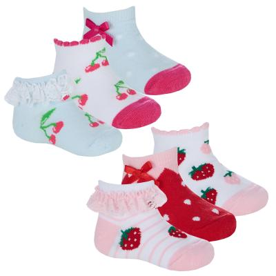 Tick Tock 44B1043  TT44B1045 Triple Pack Fruity Lace Trainer  Socks (0-5.5)