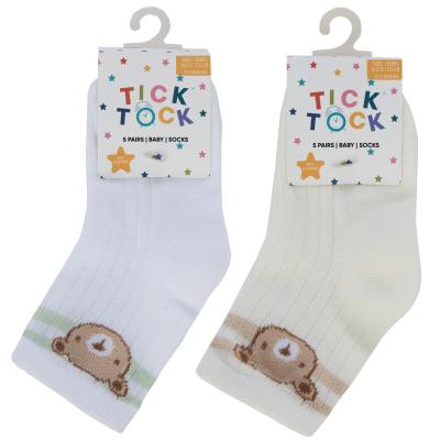 Tick Tock 44B1046  TT44B1046 5 Pack Sports Teddy Socks (0-5.5)