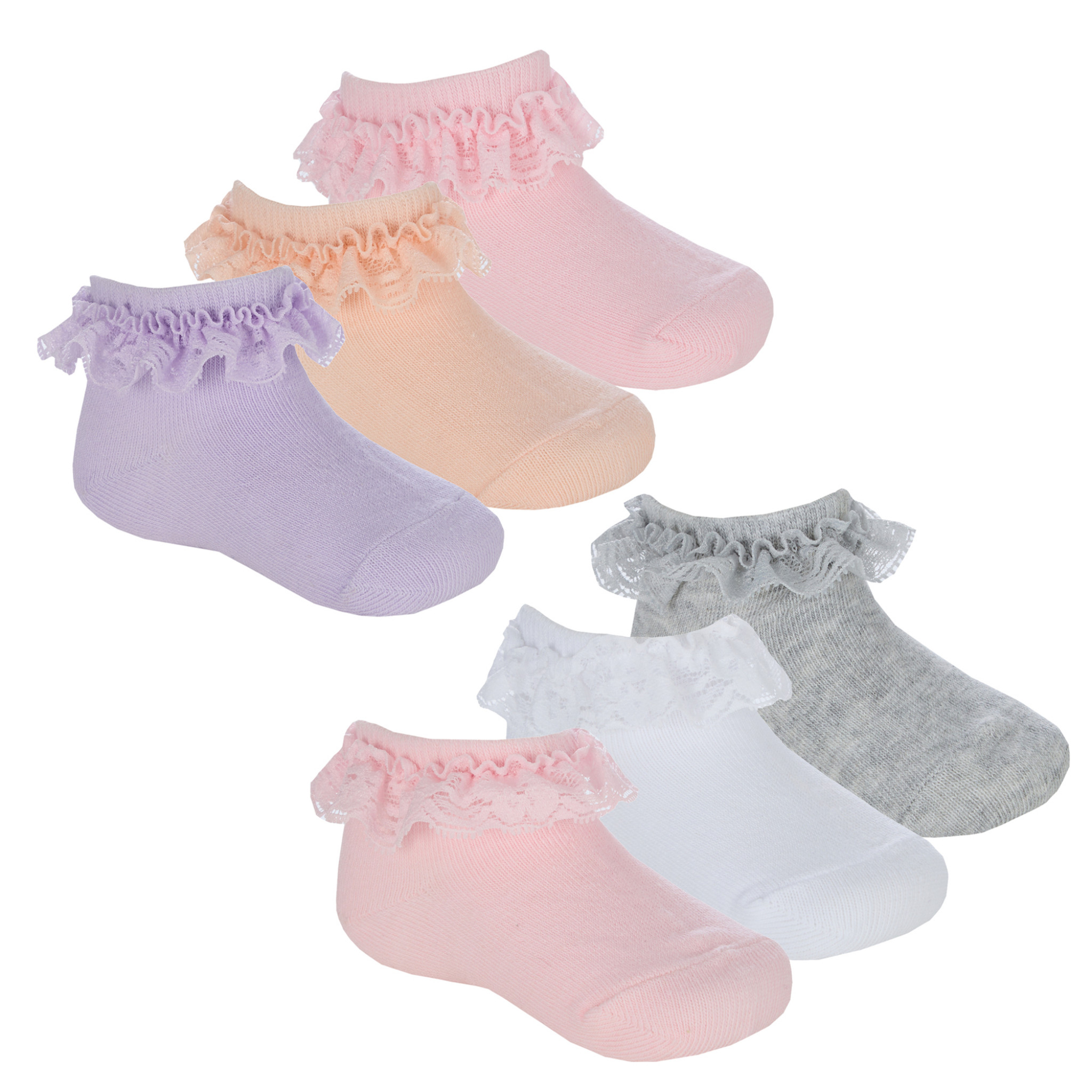 Tick Tock 44B1049  TT44B1049 Triple Pack  Lace Trainer  Socks (0-5.5)