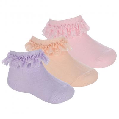 Tick Tock 44B1049  TT44B1049 Triple Pack  Lace Trainer  Socks (0-5.5)