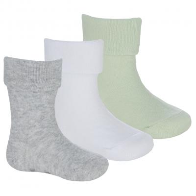 Tick Tock 44B1052  TT44B1052 Triple Pack Turn Down Socks (0-5.5)