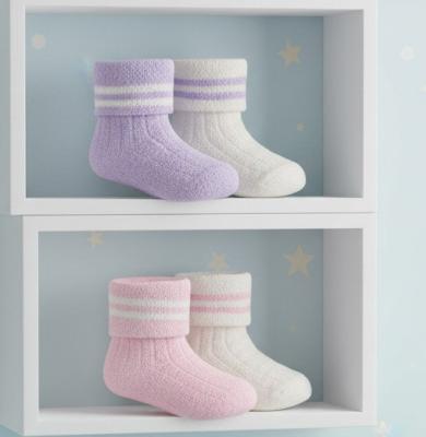 TT44B1056  Twin Pack Cosy Socks with grippers (0-5.5)