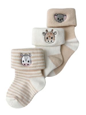 TT44B1061  Triple pack of Socks , animals  (0-3.5)