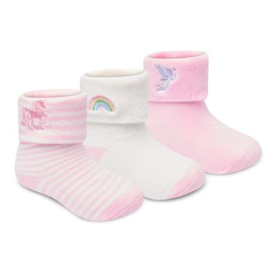 TT44B1063  Triple pack of Socks "Fairytale"  (0-3.5)
