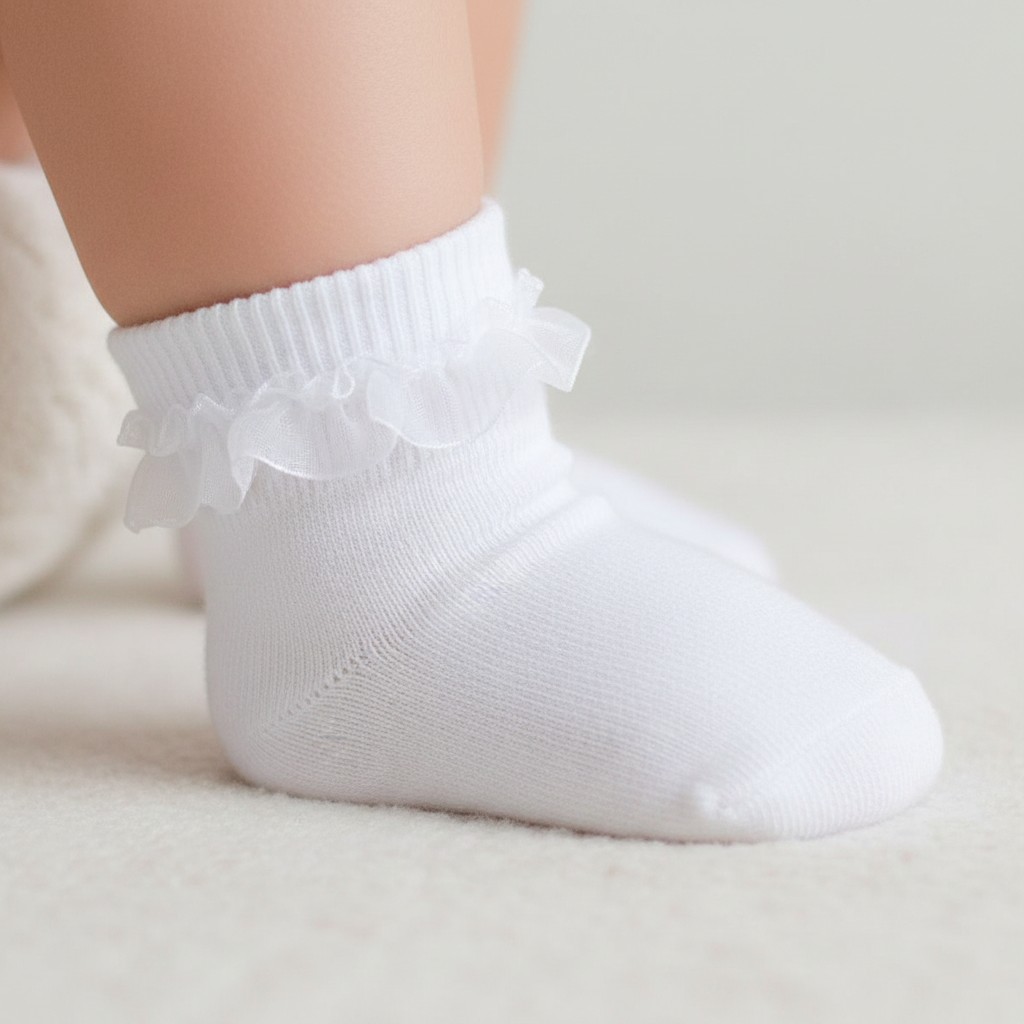 Tick Tock 44B269/WHITE 5060015595385 TT44B269 Triple Pack of Socks with Lace Trim (0-5.5)