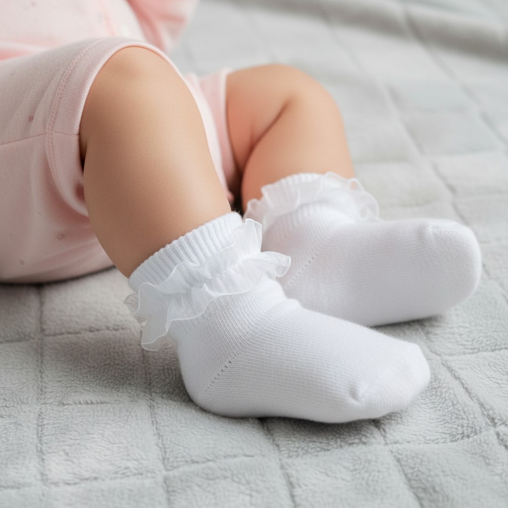 Tick Tock 44B485/WHITE/0-0 5055442137444 TT44B485-W Triple Pack of Lace Trimmed Ankle Socks (0-0)