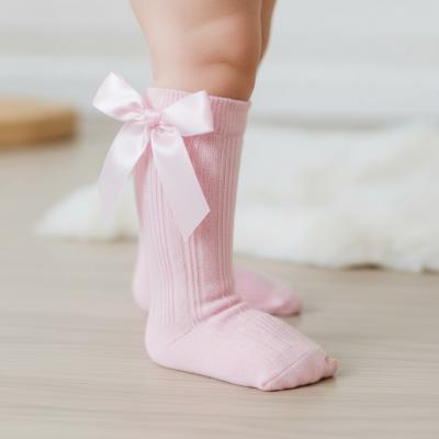 TT44B846-P  Cable Knee High Socks with Bow  (0-5.5)