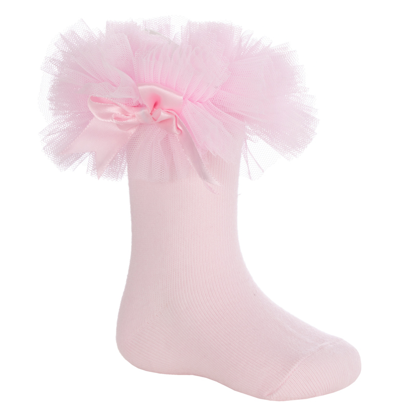 Tick Tock 44B881 5056188225310 TT44B881P Pink "Bow" Tutu Socks (0-5.5)