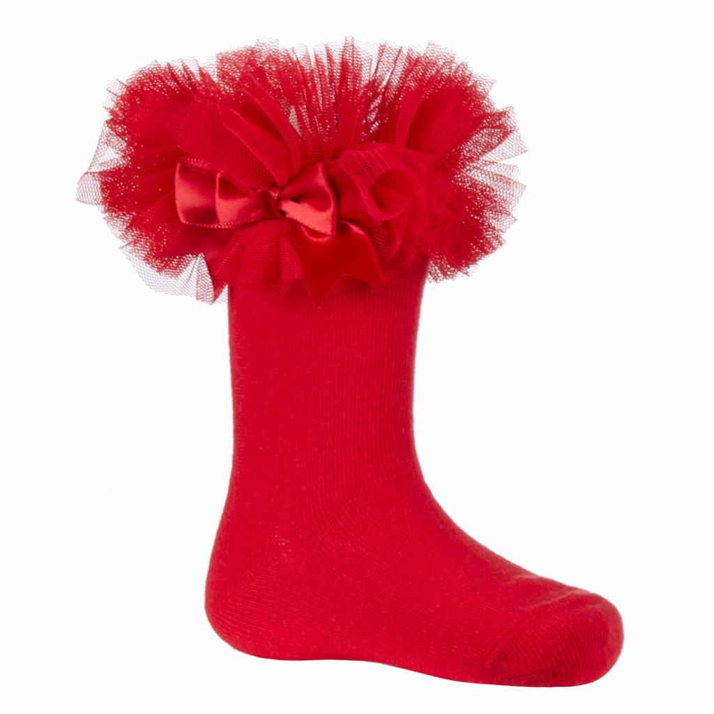 Tick Tock 44B882 5056188227666 TT44B882 Red "Bow" Tutu Socks (0-5.5)