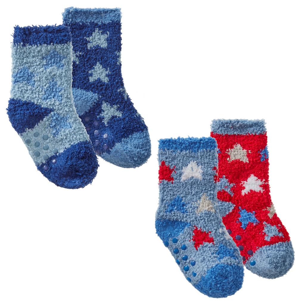 Tick Tock  * TT44B884 Twin pack cosy socks ( 0-5.5)