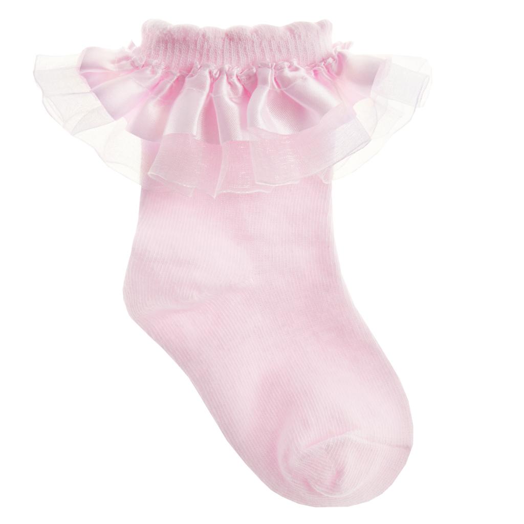 Tick Tock 44B932/PINK 5056188232769 TT44B932 Pink Frilly Socks (0-5.5)