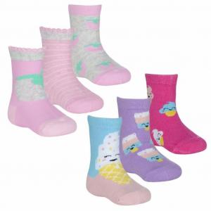 TT44B960  Triple Pack "Strawberry and Ice Cream" Socks  (3-5.5)