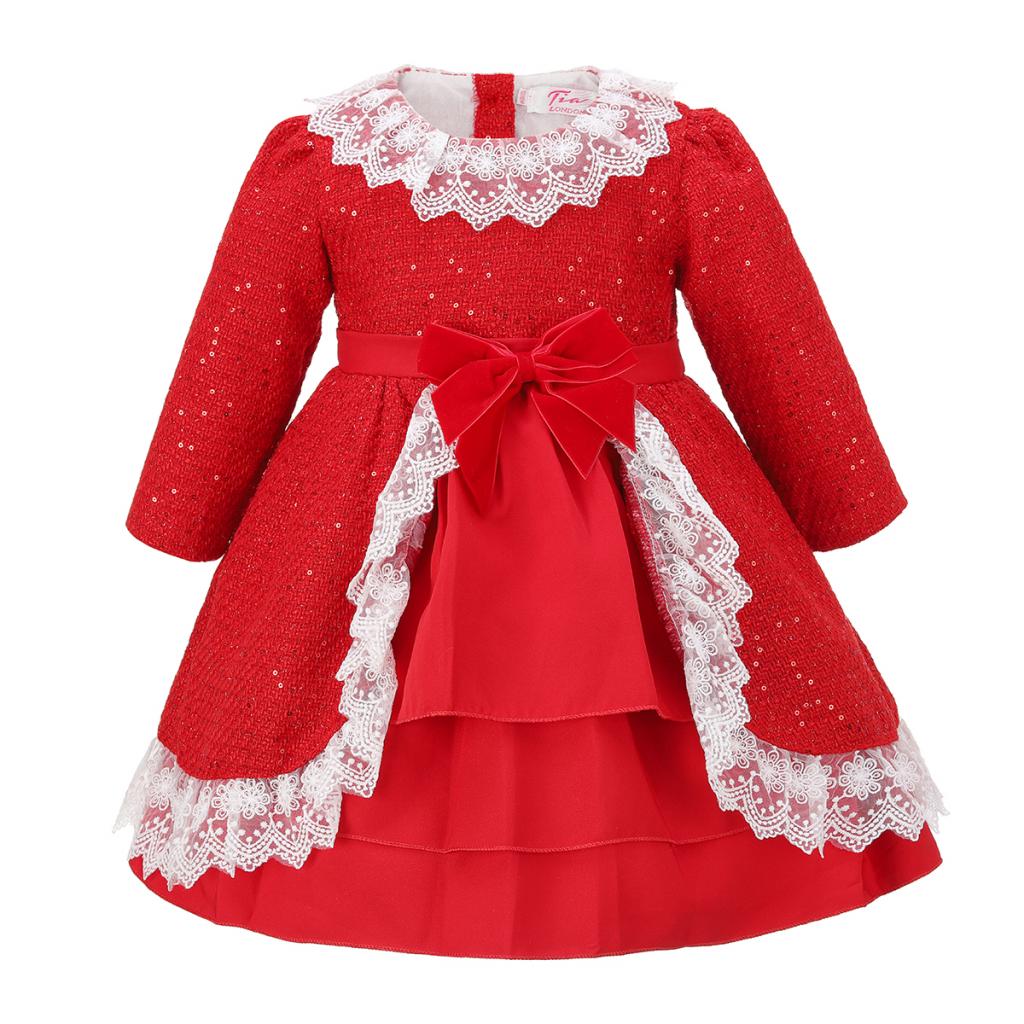Tia London   TLK233R Glitter Layered Petticoat Spanish Dress (0-24 months)